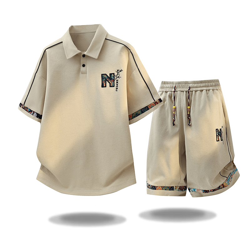 Embroidery Men Shirt - Nowy letni modny zestaw: sportowy T-shirt