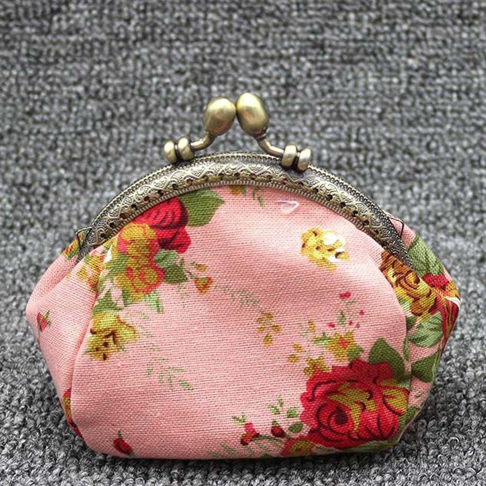Embroidery Wallet - Portmonetka z zapięciem na zatrzask, zapobiegająca