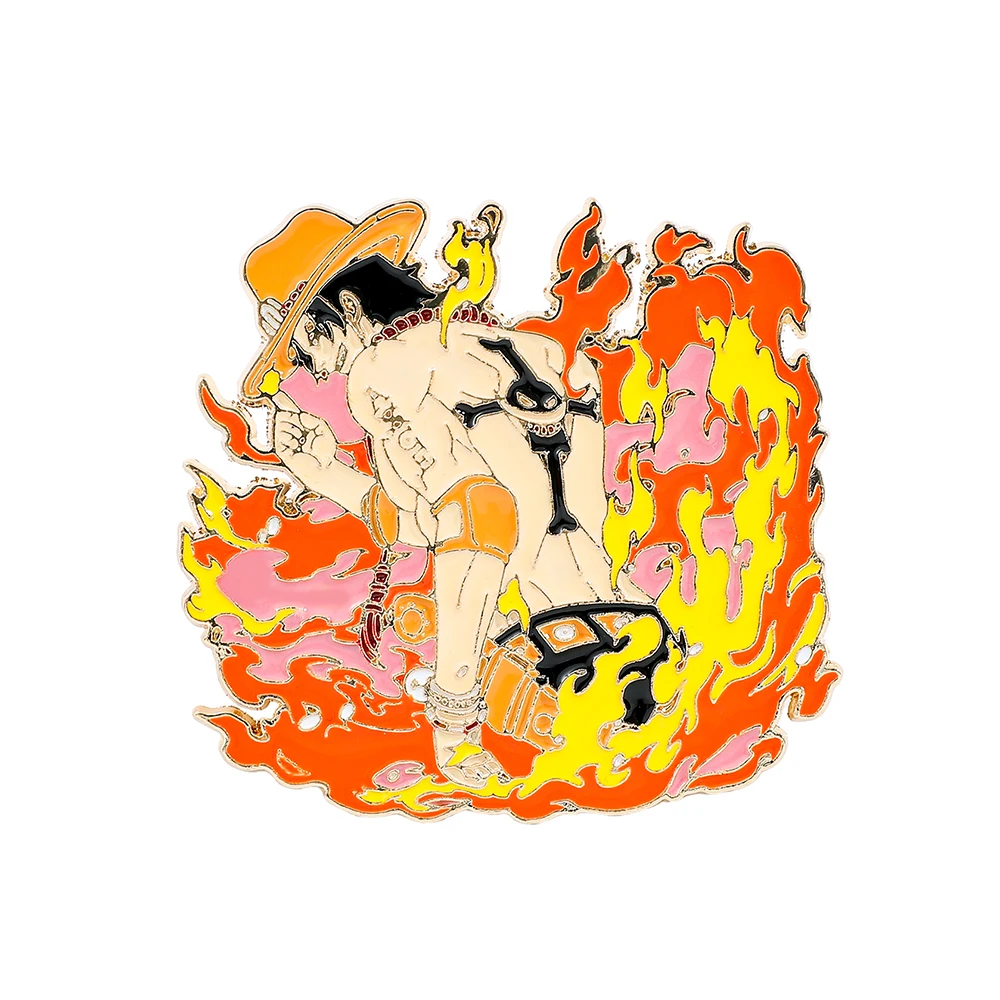 Embroidery Reddit - 1 szt. Klasyczna anime broszka, przypinka