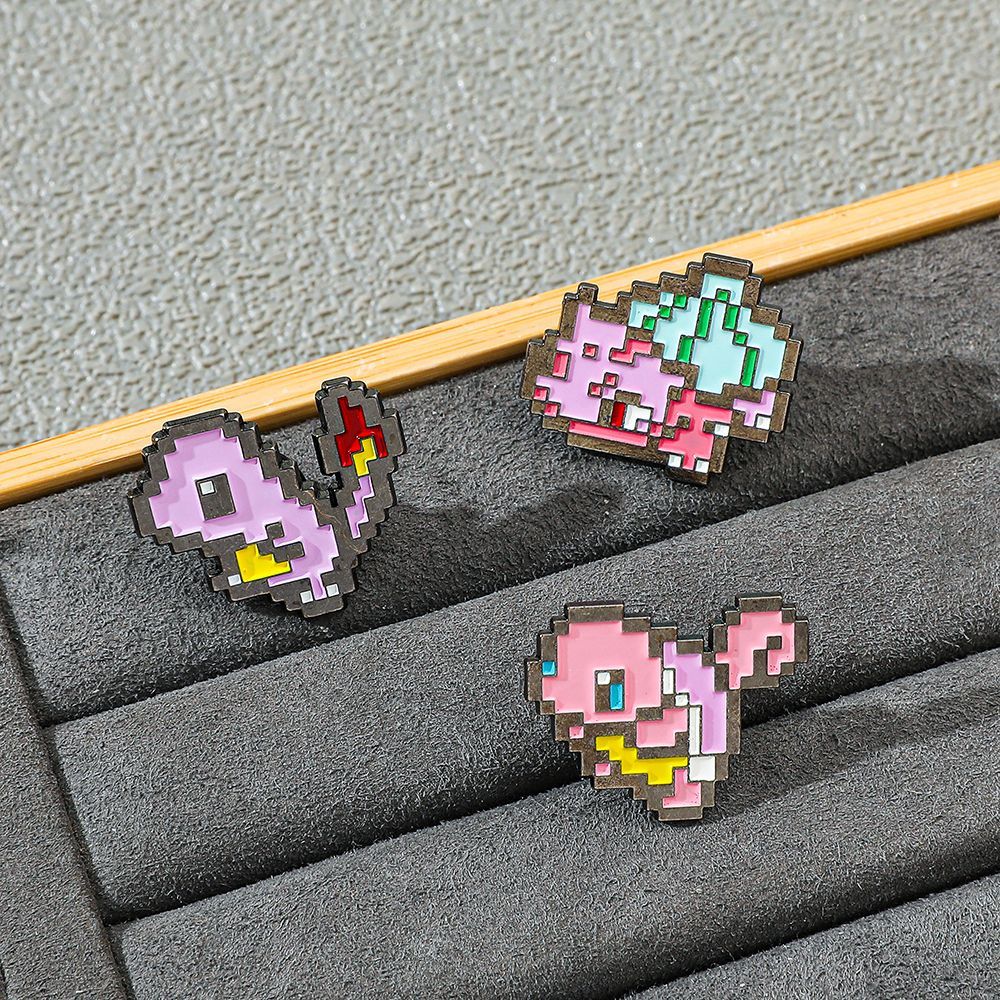 Embroidery Reddit - Metalowa emaliowana przypinka Pokemon z mozaiką