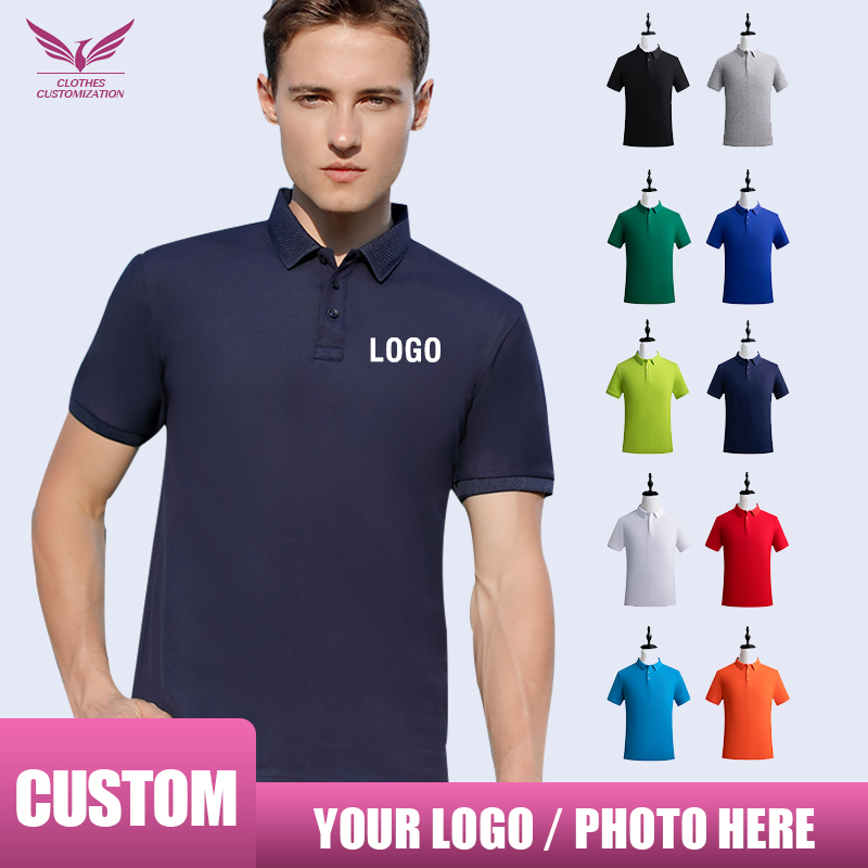 Embroidery Men Shirt - Personalizacja osobowości koszulka polo niestandardowy haft