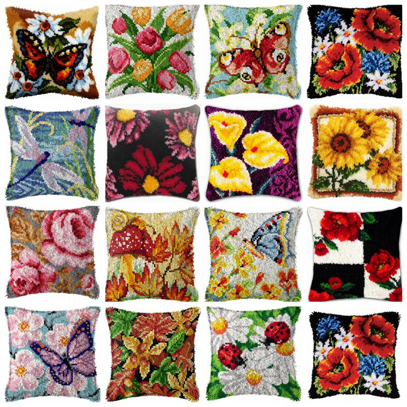 Embroidery Knot - Kwiaty Roślina Zestaw haczyków zatrzaskowych Węzeł