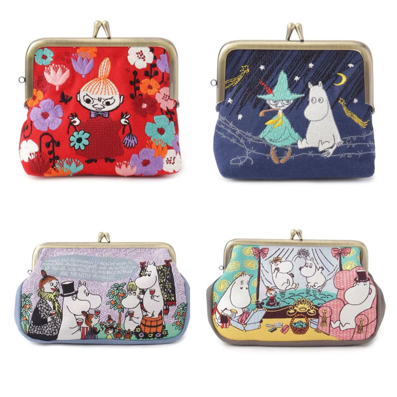 Embroidery Wallet - Gorąca Anime Seria Moomin Kawaii Torba