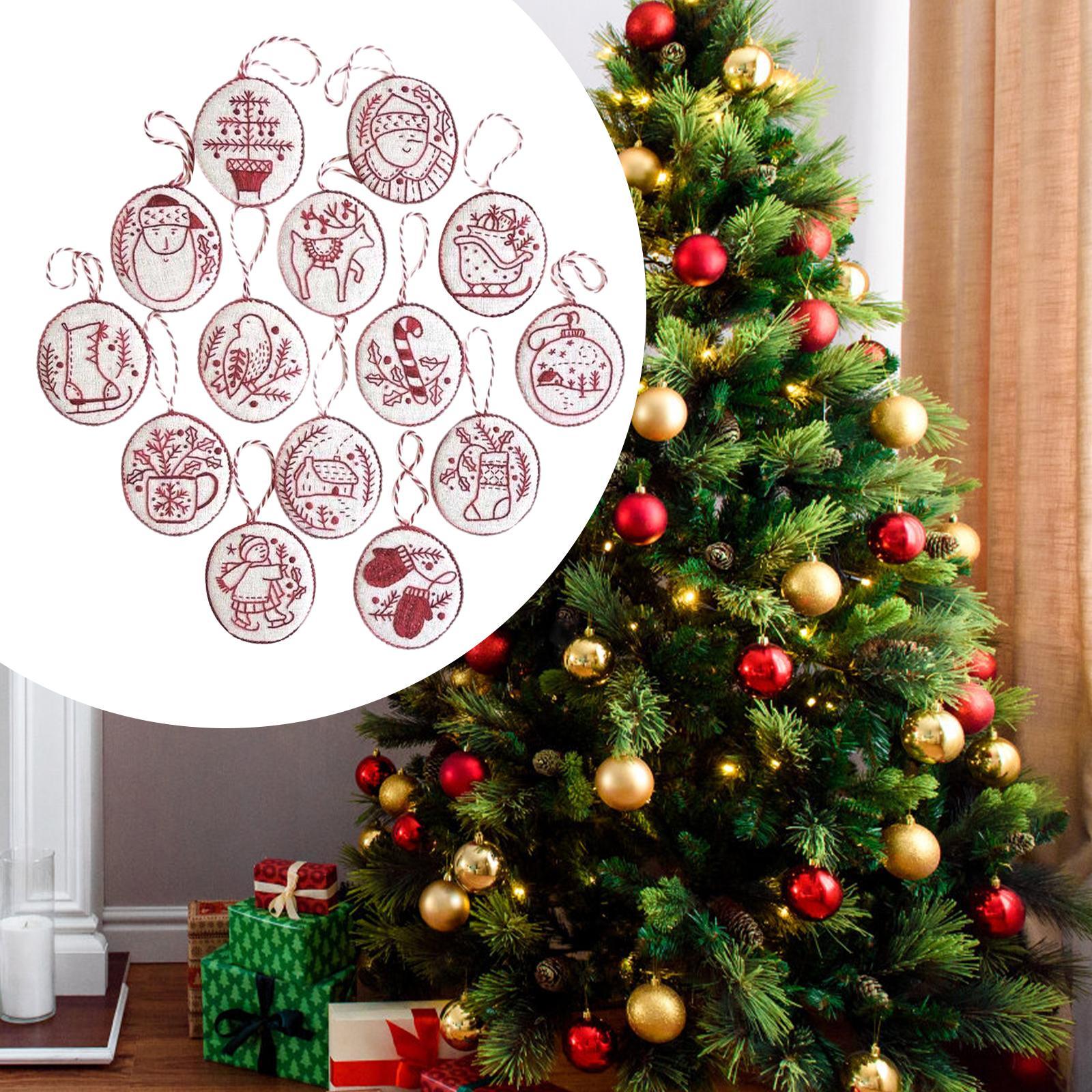 Embroidery Xmas Ornaments - Zestaw do haftowania ręcznego - ozdoby