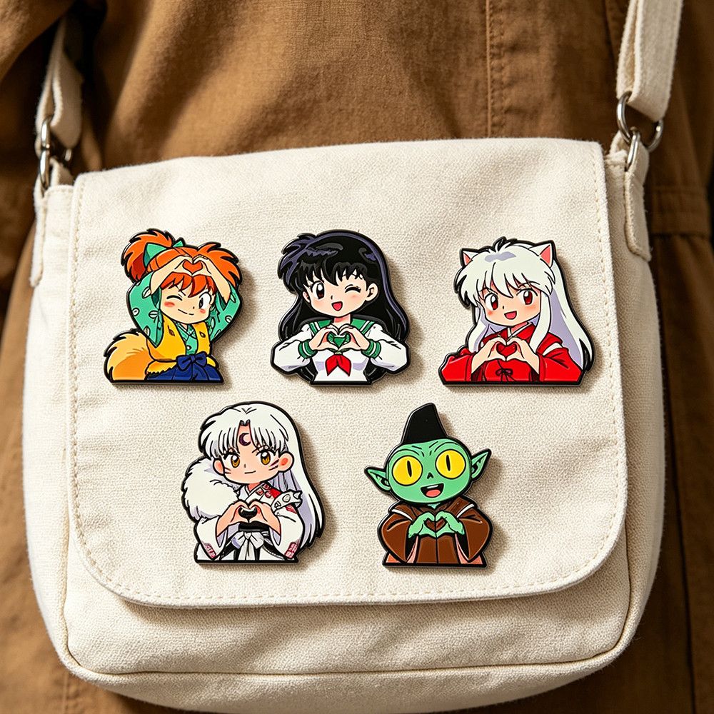Embroidery Reddit - 1-5 szt. Inuyasha Metalowa Odznaka ze