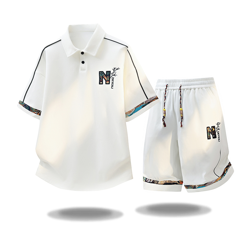 Nowy letni modny zestaw: sport – Embroidery Men Shirt recenzja i cena