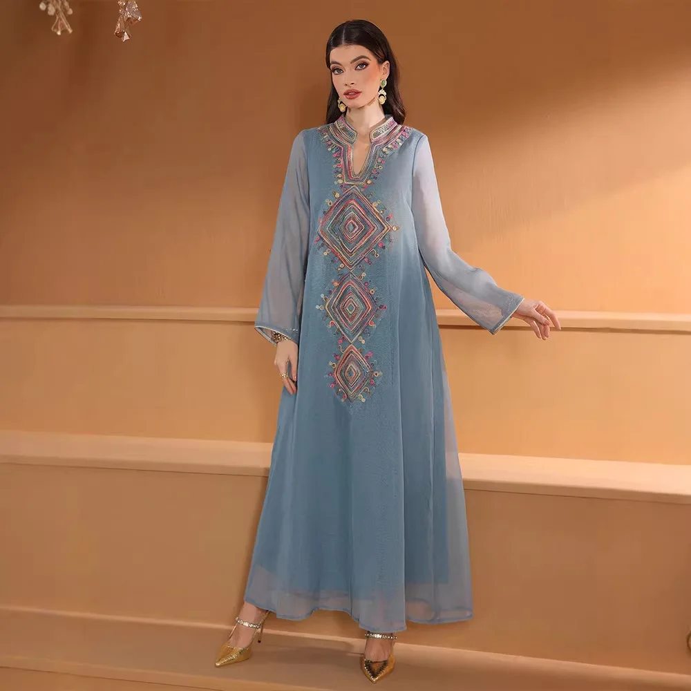 Sukienka muzułmańska z haftem  – Embroidery Arabic recenzja i cena