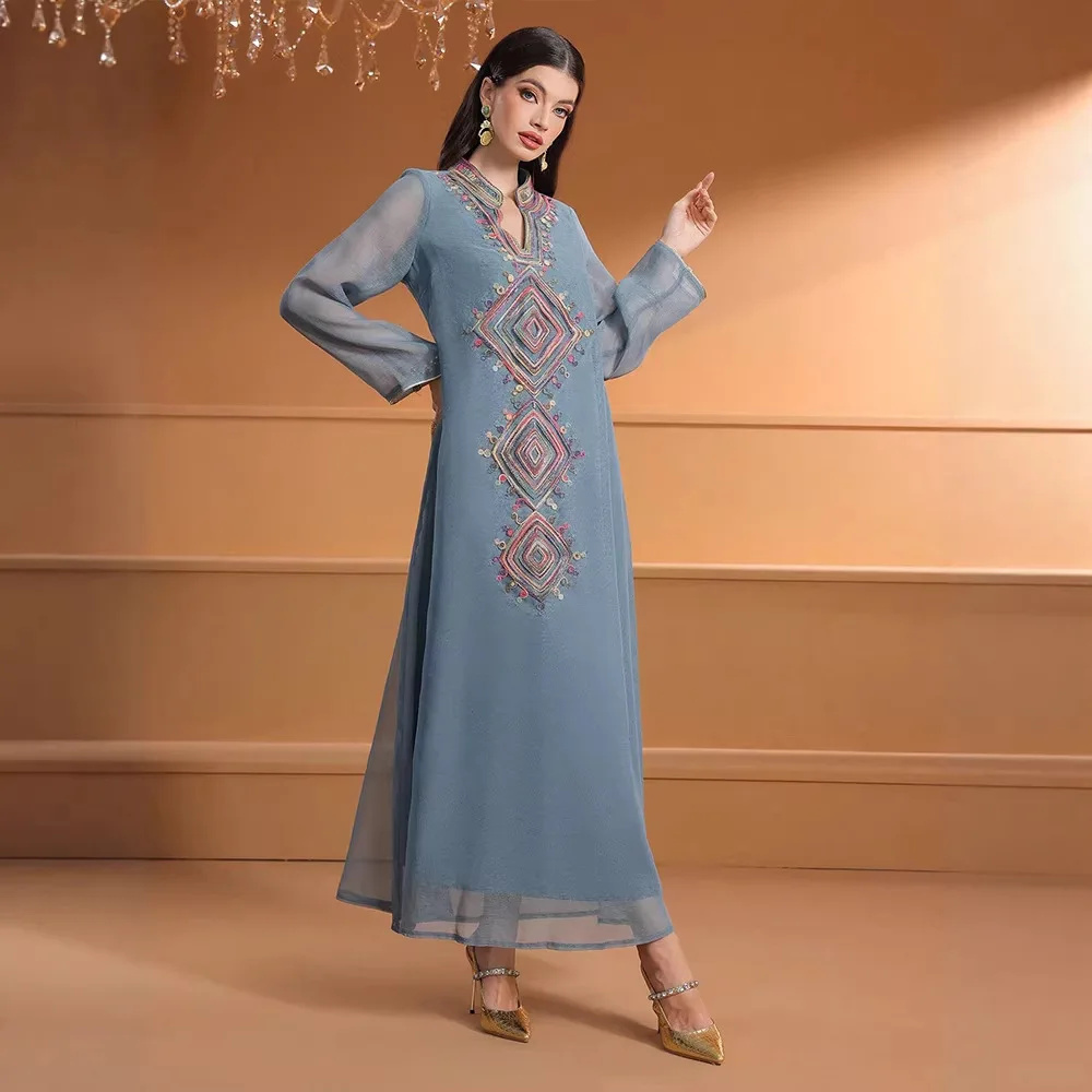 Sukienka muzułmańska z haftem  – Embroidery Arabic recenzja i cena