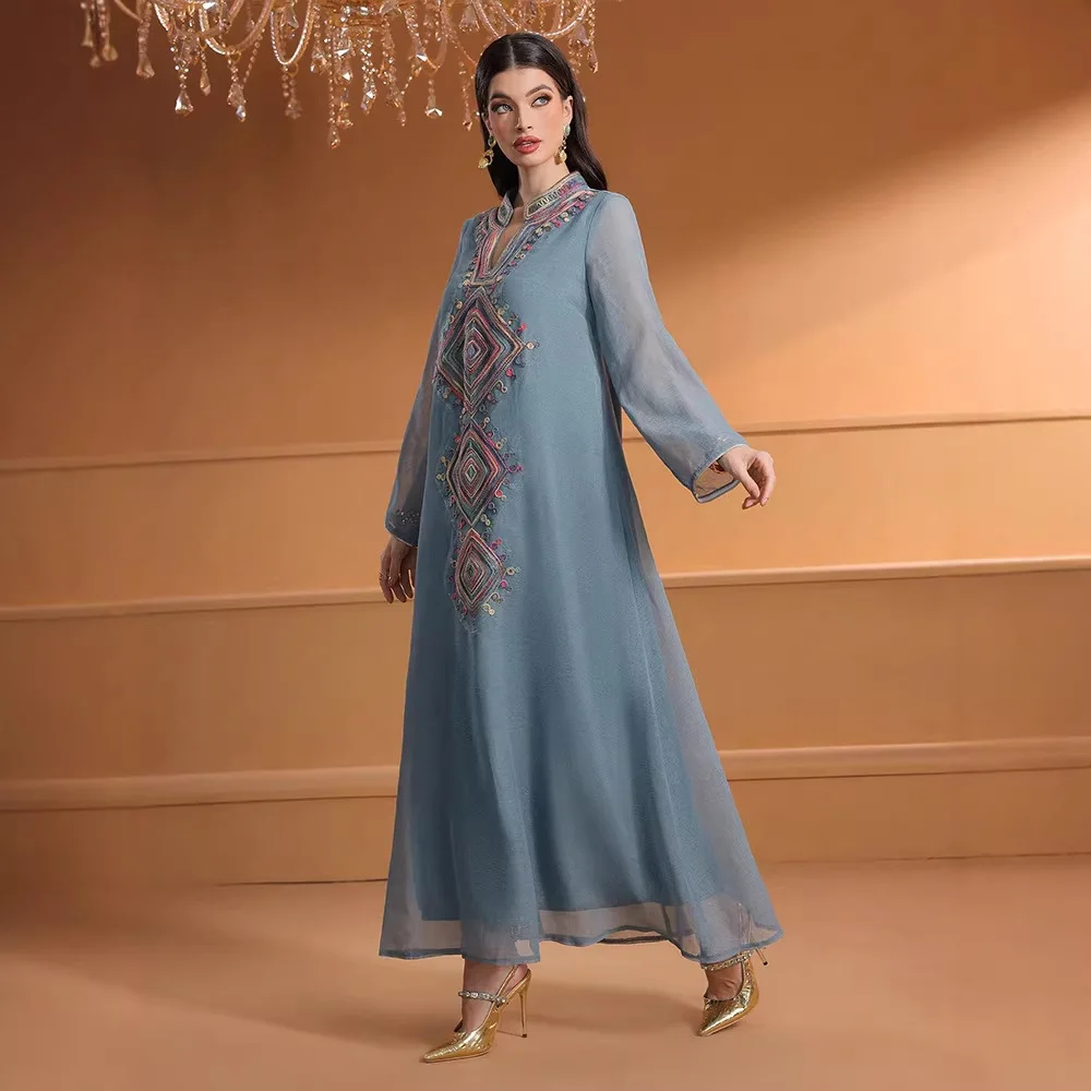 Sukienka muzułmańska z haftem  – Embroidery Arabic recenzja i cena