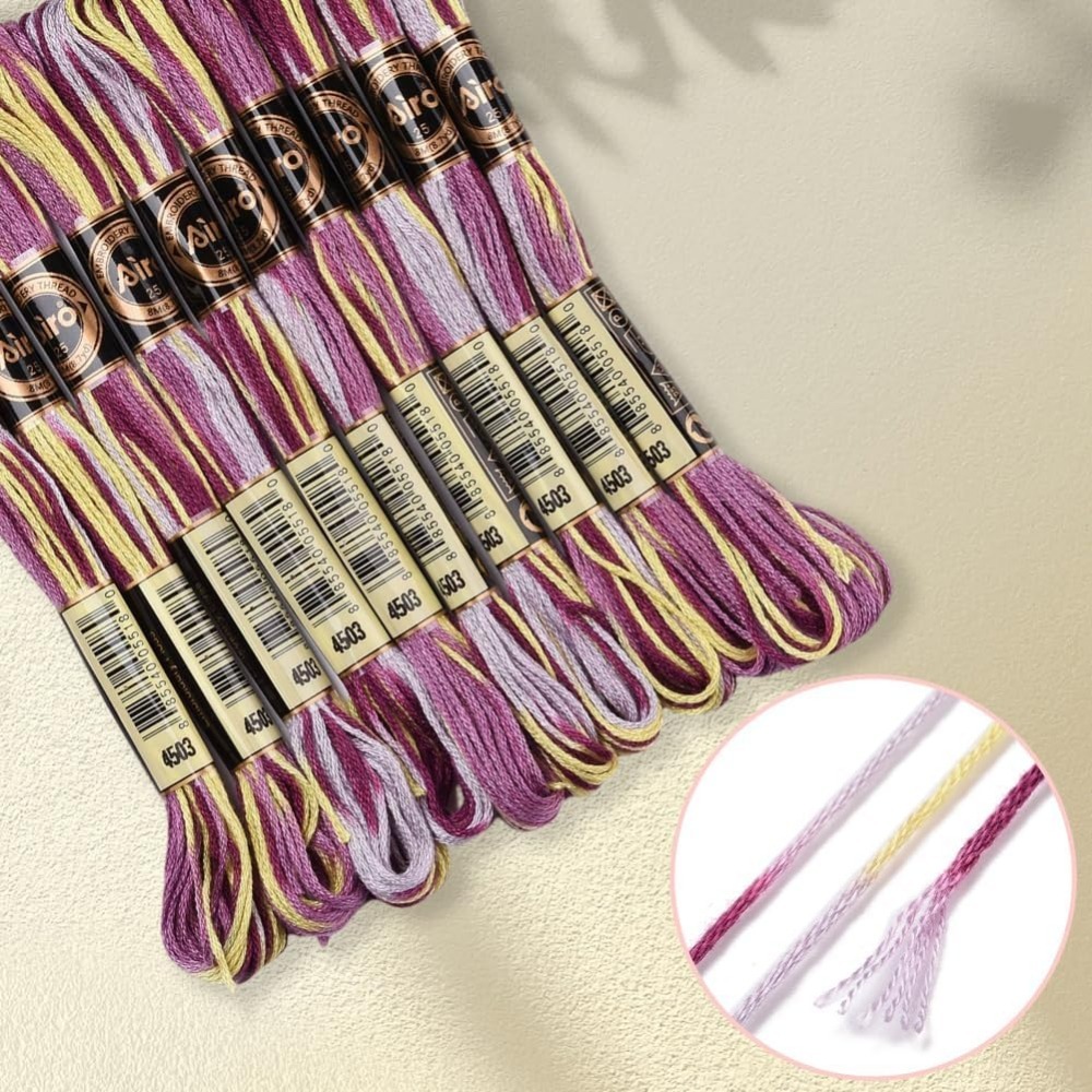 6 nici fioletowa różnokolorowa – Embroidery Stitches recenzja i cena