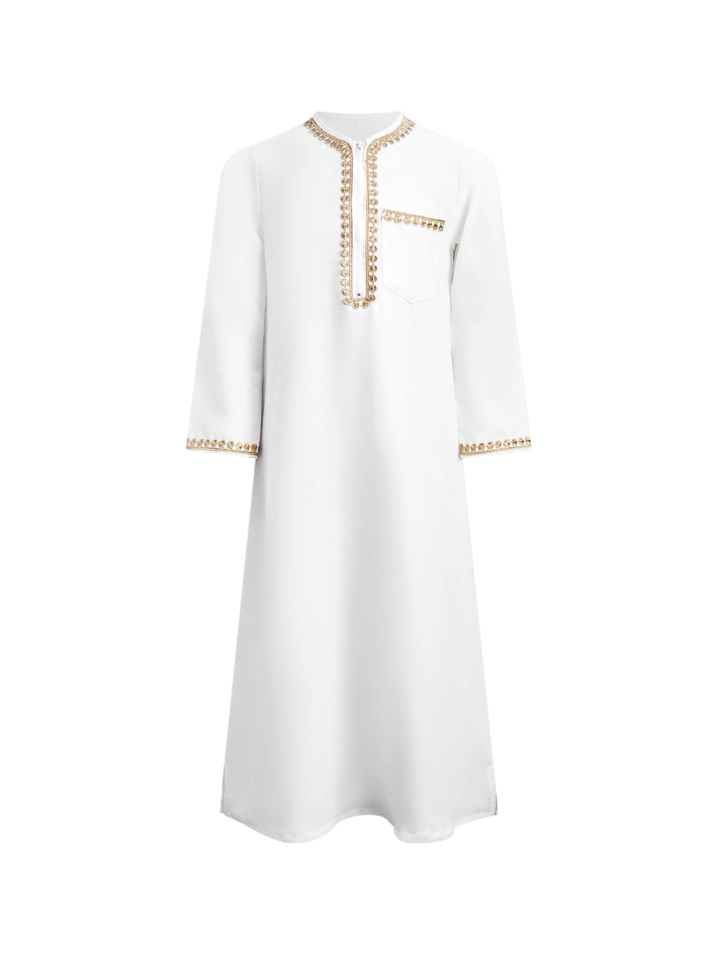 Chłopięcy arabski thobe biało- – Embroidery Gold recenzja i cena