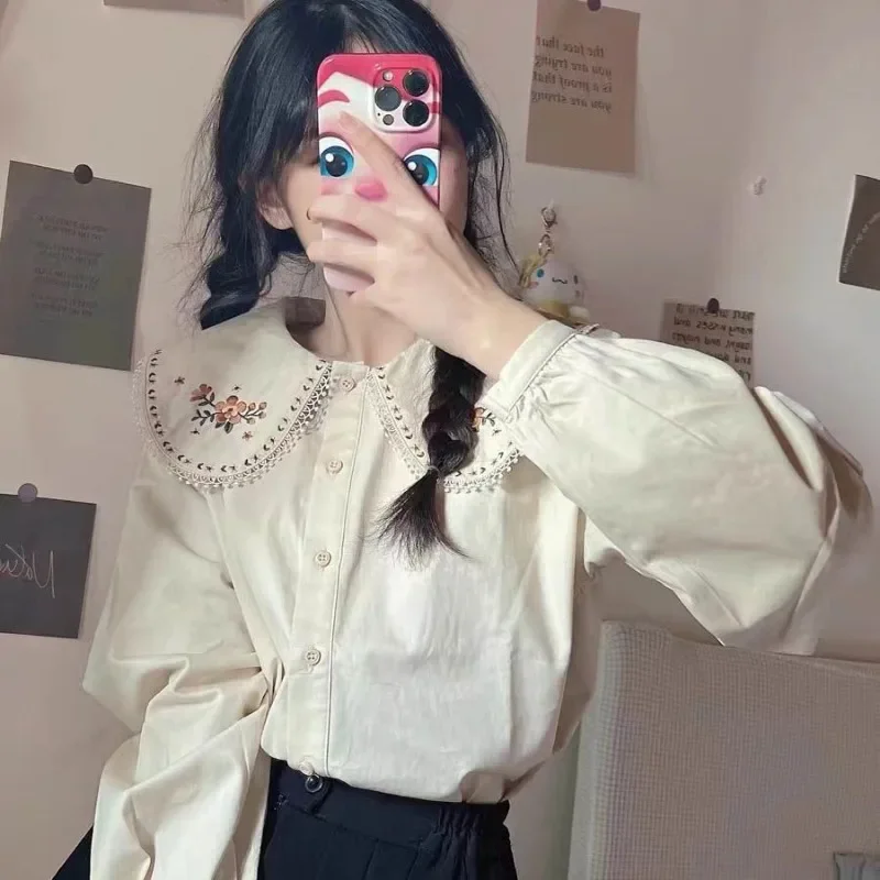 Koszule Damskie Japoński Styl  – Embroidery Design Love recenzja i cena