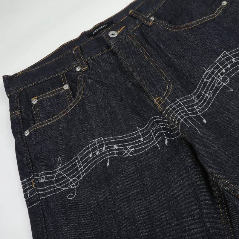 Męskie dżinsy typu raw denim w – Embroidery Design Love recenzja i cena