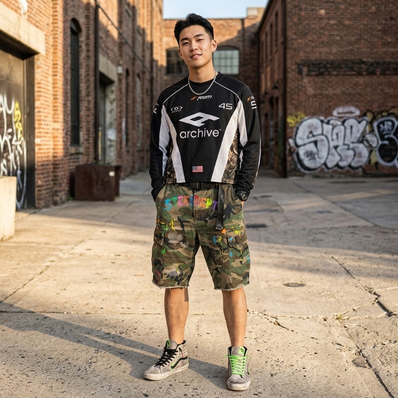 Hip Hop Y2K Streetwear Męski Z – Embroidery Men Shirt recenzja i cena