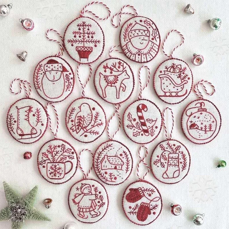 Zestaw do haftu świątecznego D – Embroidery Xmas Ornaments recenzja i cena