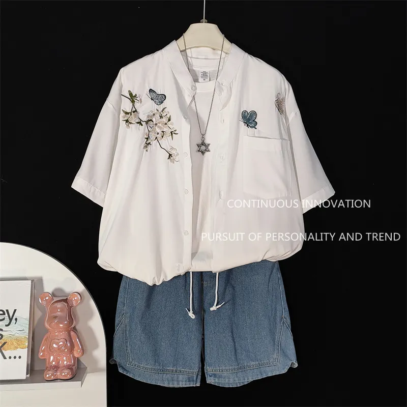 Męski 3-częściowy zestaw: kosz – Embroidery Men Shirt recenzja i cena