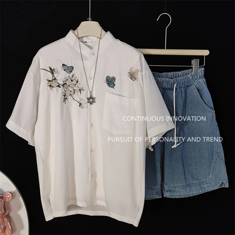 Męski 3-częściowy zestaw: kosz – Embroidery Men Shirt recenzja i cena